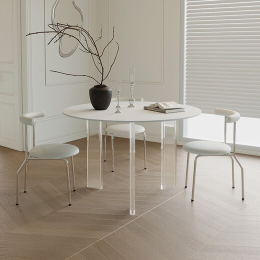 Ginoway Esstisch und Stühle moderner einfacher Haushaltsverkederstuhl Edelstahl Designer Leichter Luxus Essstuhl Cy1098 Essstuhl 1 (Ausgehend von zwei Bildern)