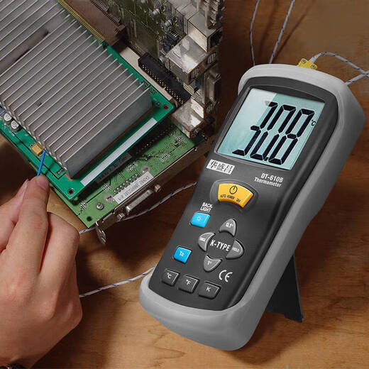 Ni Zhier personnalisé CEM Huashengchang Thermocouple K-Thermomètre industriel de type K / Thermomètre industriel avec sonde 610B [Type K / J à quatre canaux] DT-3891H [-200 ~