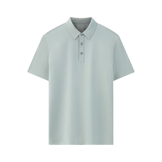 YOUNGOR short-sleeved POLO shirt for men, machine washable mulberry silk blended, seamless and easy to deform, 2025 new product, light gray VSZS513119ECA M (recommended 120-135Jin Jin equals 0.5kg)