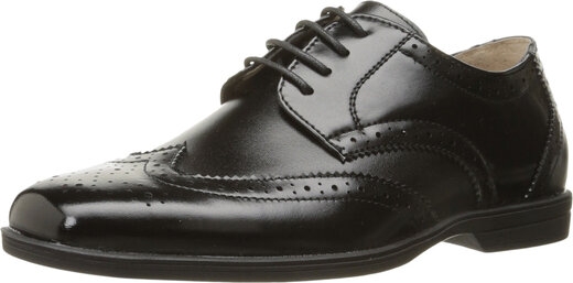 Florsheim Boys, Reveal Wingtip Oxford Shoes JR Little Kid and Big Kid, Black//White Black//White 13.5 M US Little Kid