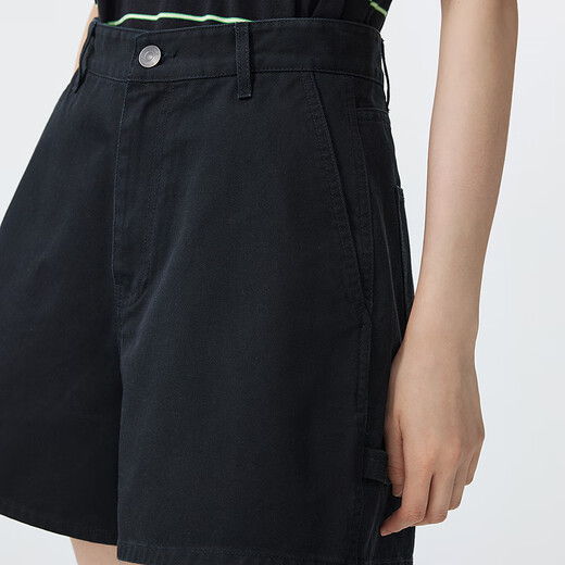 JNBY [Same Model in Shopping Mall] 25 Summer New Shorts Women's Loose Wide Legs 5P5E12190 001/Black L