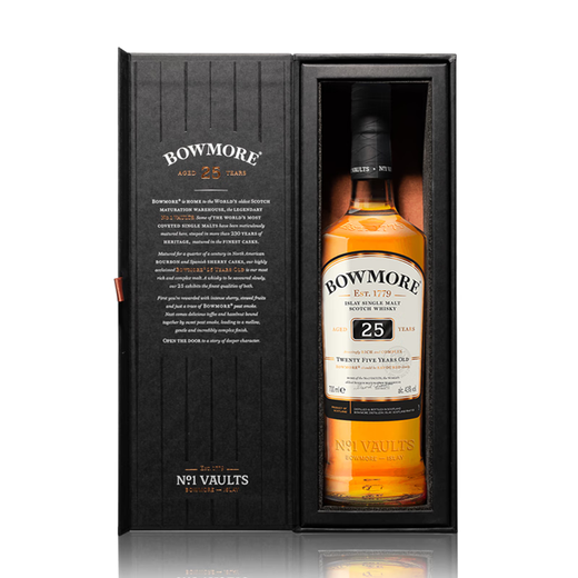 波摩行货 Bowmore 宾三得利旗下单一麦芽威士忌 苏格兰原瓶进口洋酒 波摩 25年700mL