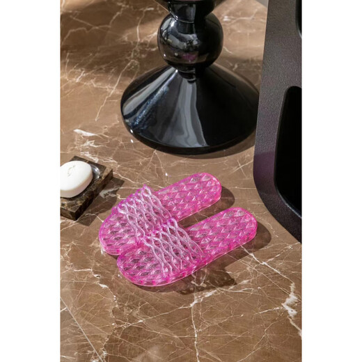Trendy Medusara Crystal Pvc Sandals Summer Tacón bajo cómodos zapatos de mujer de moda 1478 Brown 36