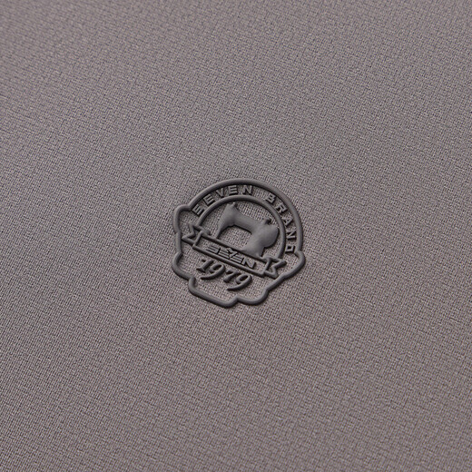 Qipai mulberry silk short-sleeved POLO shirt men's summer business casual top medium gray L