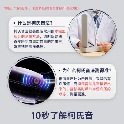 汉王[养生堂推荐]柯氏音法电子血压计上臂式测血压仪表医用家用 FF690补贴链接