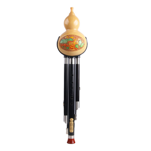 Bainuo Hulusi Musical Instrument C-tuning Primary School Students B-tuning B-tuning for Beginners’ Professional Performance Special for Adults General DGFA Adjustment Self-taught, Exchangeable Mouth Black Wood Pipe F-tuning + Full Set of Gifts
