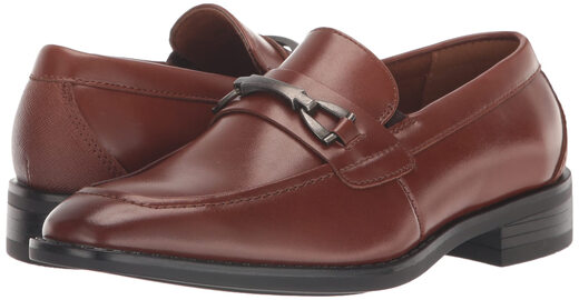 Stacy Adams Boys Kaylor Slip-on Loafers, Cognac Cognac 3 Big Kid