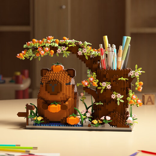 Excelente puntaje para niños Kapibala Pen Holder Block Block Assembly Toys Educational Toys Boys 6-12 años Juguetes para niños Redactos de cumpleaños para niñas