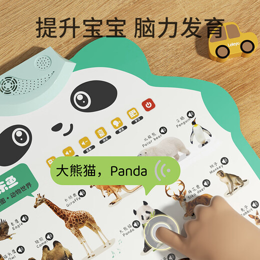 Leleyu (leleyu) panda audio wall chart early education learning machine children's toys baby literacy table wall stickers boys and girls birthday gifts
