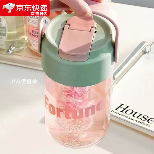 
Ye Yu Water Cup Girls High-Precision Large Capacity Portable Sports Straw Cup New Summer Style Student Cup with Tea Separation Spring Green [With Tea Separation Handle] 689ml Cup