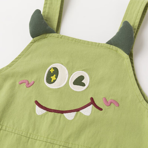 Dudujia 100% cotton baby cotton pants children spring and autumn boys cartoon overalls girls casual pants green 100
