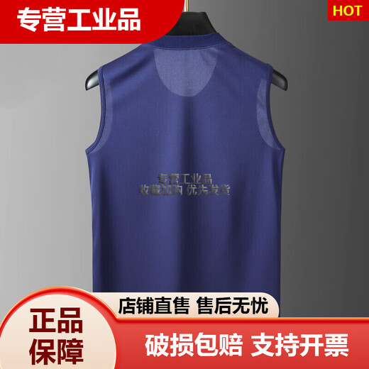 Jihua Fitness físico deportes al aire libre de secado rápido Summer transpirable Nuevo estilo sin mangas chaleco de chaleco de chaleco camisa de la base de la base del fitness físico Flame azul 165-17084-88