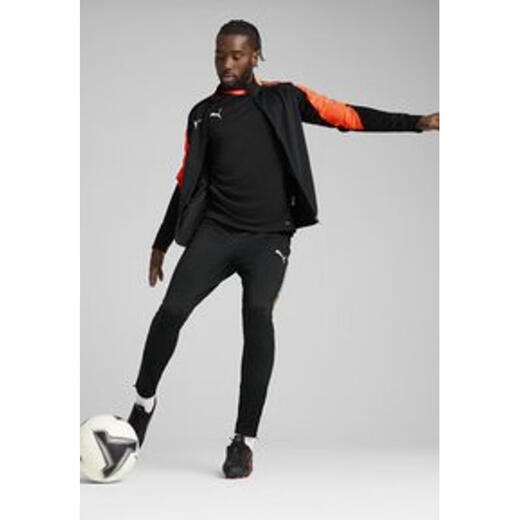 彪马（PUMA）男士运动套装足球训练服透气速干立领拉链设计 黑色热量火焰 XS