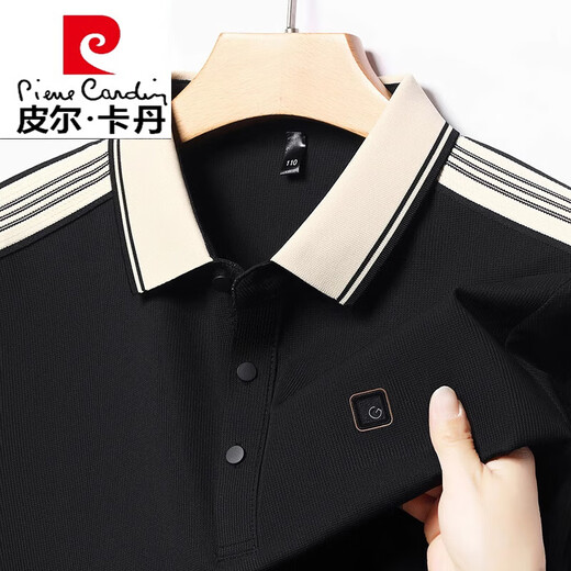 皮尔卡丹（pierre cardin）休闲透气POLO衫男士短袖T恤夏季冰丝翻领半袖宽松上衣针织 君牛-16802-咖啡 S 165/80A 建议90-115斤