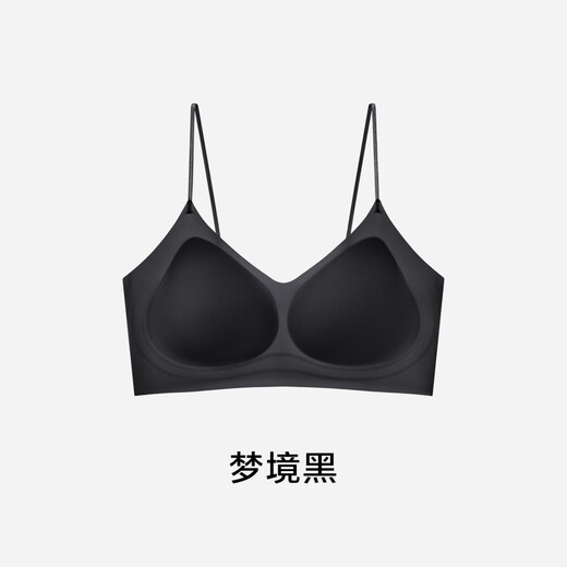 Herbal primary color underwear for women with small breasts, push-up, non-wired camellia fragrance bra, Dreamland Black L 110-130Jin Jin equals 0.5kg