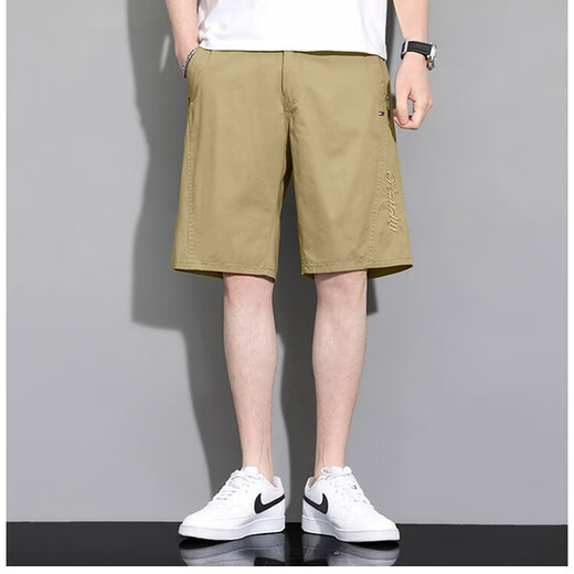 
TOMMYBULL American Tommy Tommy Summer New Shorts Men's Casual and Evergrande Sports Outdoor Fashion Fashion Crop Pants Khaki-9871 XL -105-120Jin [Jin equals 0.5 kg]