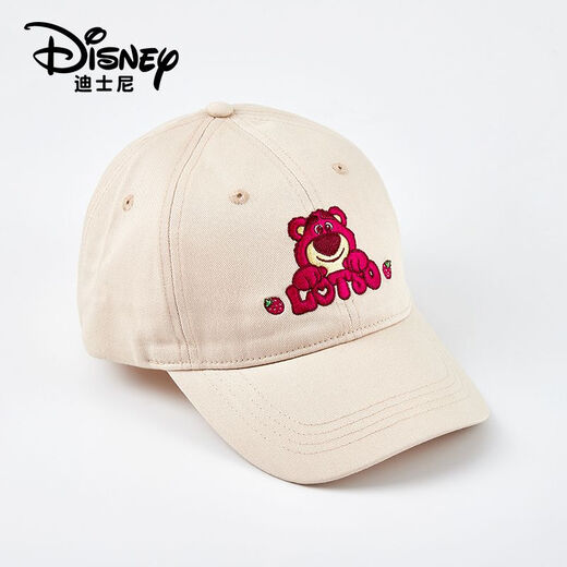 Disney Children's Sun Hat Baseball Hat Female Cartoon Embroidered Strawberry Bear Peaked Hat Fashionable and Comfortable Sun Hat Disney Genuine Strawberry Bear/Comfortable Cotton Head Circumference 54-58cm-Height 12cm