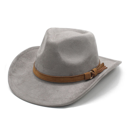 XINBUCKS Western Cowboy Hat Top Hat Men and Women European and American British Style Knight Hat Sun Hat Jazz Hat Ethnic Style Brown (Unisex) 57-58cm