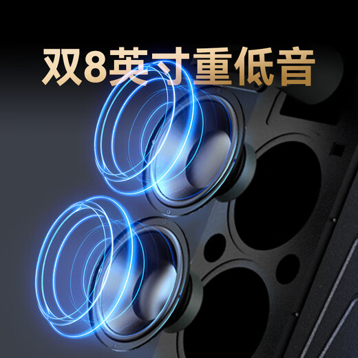 HiVi dual 8-inch stage-level outdoor karaoke dedicated square dance audio portable trolley smart audio performance speaker subwoofer dual microphone musical instrument speaker MP28