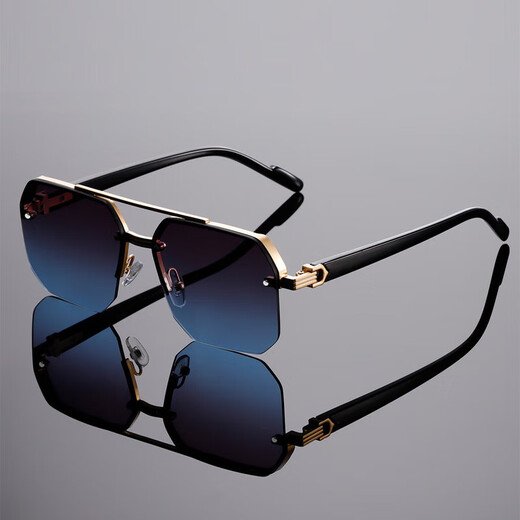 Century Tyrannosaurus Sunglasses Official Website Official Website Glasses High-value Double Beautiful Square European and American Photos Personality Simple Half Frame Black Frame Gray Frame