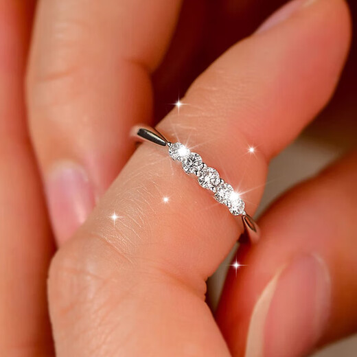 MZMZ Platinum Couple Ring pt950 Platinum Knot Engagement Fashion Ring Ring Valentine's Day Birthday Gift for Girlfriend Light Luxury-Cube Sugar Time Lover Ring