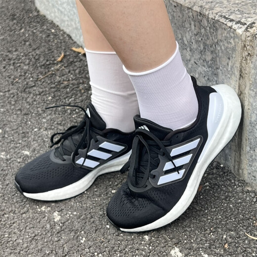 ADIDAS SAPOS Men's y Women's PureBoost 23 Mal en blanco y negro Mesh transpirable sin deslizamiento Ligero sin deslizamiento RESISTEN RESISTENTE ABSABORADO VERSÁTILES CABACTIVOS CORRORES IF4839 NEGRO Y NEGRO 36 (220 mm)