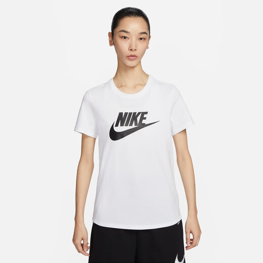 耐克（NIKE）ESSENTIALS女子印花T恤秋季纯棉休闲轻便柔软舒适DX7907 828柔和橙 2XL