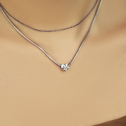 Qianjun 18K plain gold crushed ice ice fish scale engraved sparkling love double-sided pendant sweet age-reducing fresh necklace pendant light gold ready stock