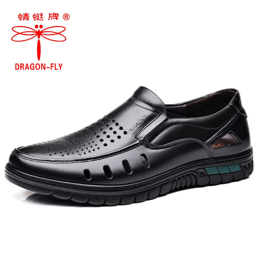 Dragonfly Brandneuer Sommer 2025 Herren hohl Sandalen Zehenschicht Kowide mittleren Alters und älteren Vaters Schuhe atmungsbezogene Freizeitschuhe Fuß Cover 9887 Hollow Brown 41