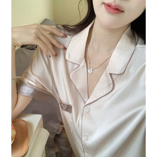 Harold Benhaim睡衣女日系可爱ins风短袖夏季学生简约休闲薄款可外穿家居服套装 套WLW9226# M 【建议80-100斤】