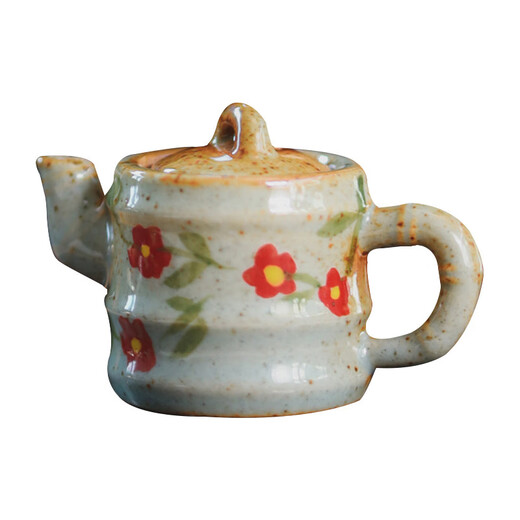 GIOIO Jingdezhen hand-painted ceramic mini pot with handle pot micro landscape small ornaments milk tea hand-pulled pot tea pet fingertip pot mini bamboo pot (random picture)