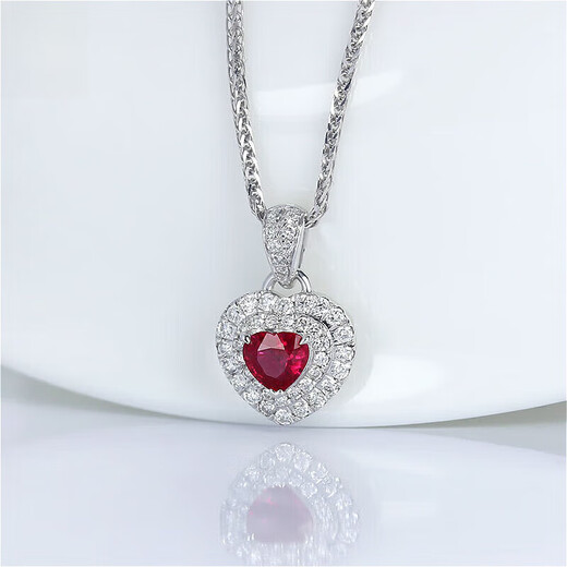 Orenchi Necklace for Women Pigeon Blood Ruby 18K Gold Diamond Pendant Luxury Jewelry Wedding Anniversary Birthday Gift for Wife Pigeon Blood Ruby Necklace (shipped within 10 days of pre-sale)