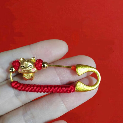 Jingji Shajin pin pressing pin pregnant women and babies going out safe red rope brooch pendant DIY accessories waist fixing faucet pin [1]

