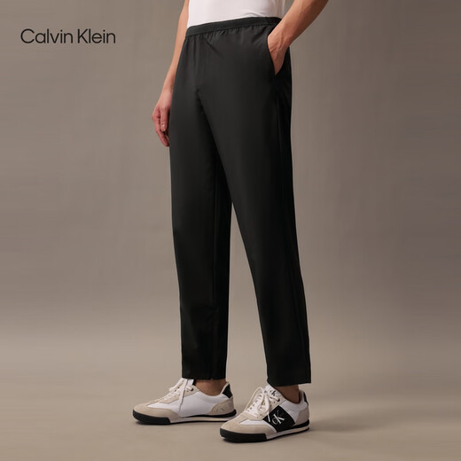 Calvin Klein运动【吸湿速干】25春夏新款男士ck户外跑步训练运动裤GMS5P655 UB1-太空黑 L