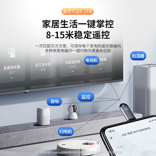 CangHua Mobile Phone Infrared Remote Control Universal Infrared Remote Head/Transmitter Home Appliances Air Conditioner Wind Adjustment TV Remote Control Suitable for Apple iPhone15/16/17promax