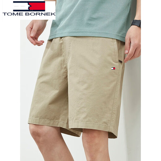 Tommy Hee Kelly Tommy Sommer Pure Cotton Five-Cut-Shorts Casual All-Match Lose Beach Hosen Herren trendy 9224 Khaki + 9224 Hellgrau M (vorgeschlagen 100-120jin [Jin entspricht 0,5 kg]))