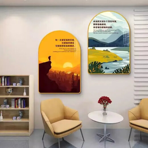心理咨询室布置挂画心理辅导室心理学文化墙壁画心灵驿站海报挂图 G4882-02 金色PVC边框水晶膜30*45CM