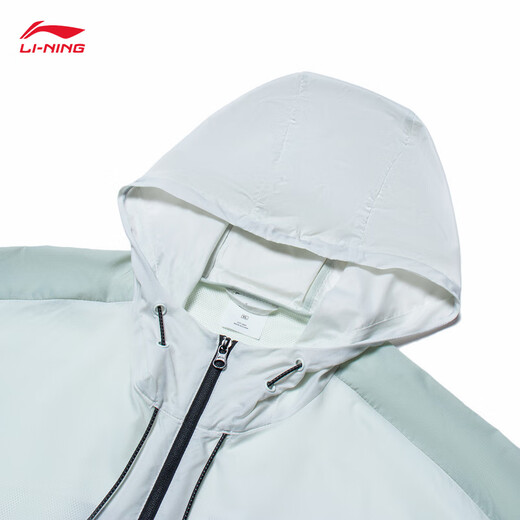 Li ning Originalgarn Sonnenschutzkleidung für Männer und Frauen die gleiche eisige Seide atmungsaktives kühles Gefühl ultra-dünn schnell trocknendem Sommer Sport Jacke Sonnenschutz MINT GRÜN 831-1 S