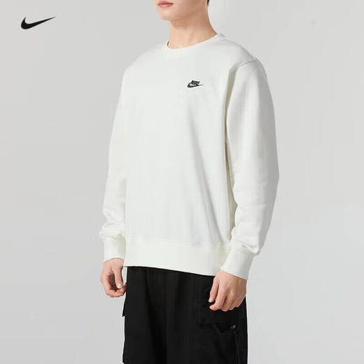 耐克（NIKE）正品男装卫衣2025新款运动休闲CLUB FT CREW跑步上衣健身套头衫 FN3889-133 S