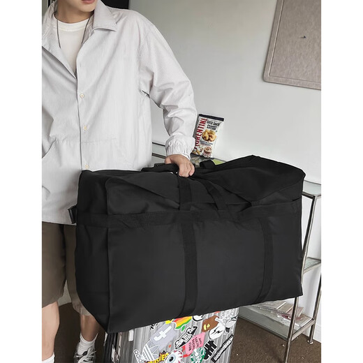 Xingxi 158 Airline Check Bag Large Capacity Luggage Bag Study Abroad Moving Bag Short-distance Travel Bag Live-in Campus Storage Bag Black (72*42*32CM)