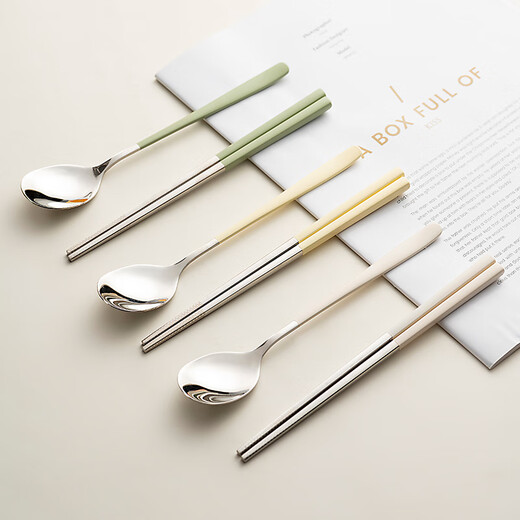 Onlycook304 stainless steel portable cutlery box set chopsticks spoon fork student tableware storage box with hook