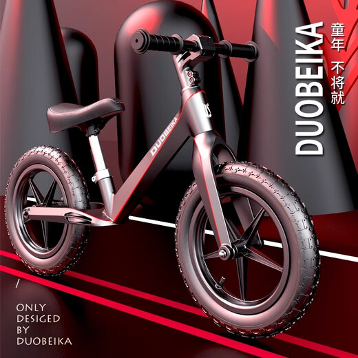 Balance de la bicicleta deslizante de bicicleta deslizante de la bicicleta de niños sin bicicleta de pedal 2-6 caminante de dos ruedas para niños aleación de magnesio de 12 pulgadas rojo [marco de aleación de magnesio] cilindro protector de gas protector
