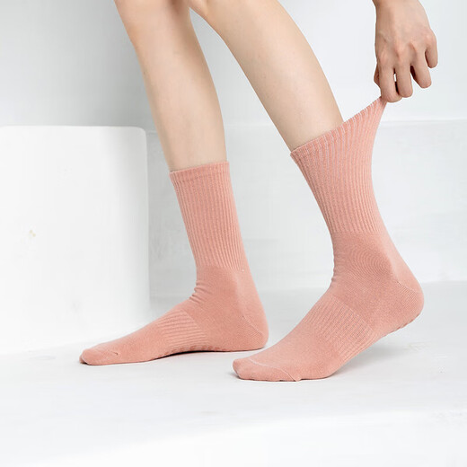 Yu Zhaolin (YUZHAOLIN) Yoga Socks Professional Summer Thin Sports Socks Indoor Fitness Socks Pilates Black + White + Khaki 3 Pairs One Size