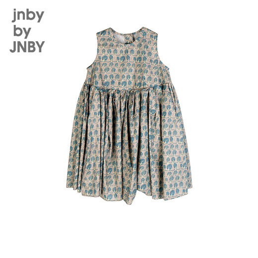 jnby by JNBY江南布衣童装全棉府绸无袖连衣裙原创图案夏女童儿童1O5G13950 673/灰粉系 160 cm