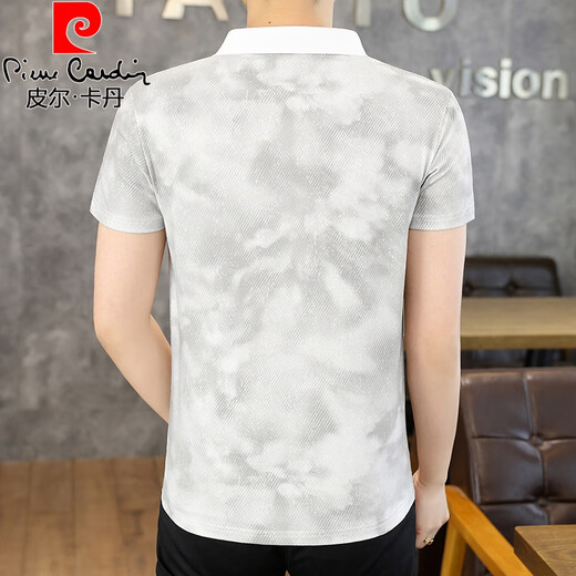
Pierre cardin summer pure cotton short-sleeved T-shirt for men's lapel handsome fashion brand Korean casual half-sleeved polo shirt top T963 black M 90-105Jin [Jin equals 0.5 kg]