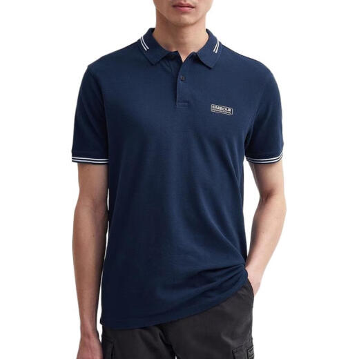 Barbour Luxury Ropa de lujo Camisa de polo de manga corta para hombres MML1381-NY39 Regalo de San Valentín chino Azul