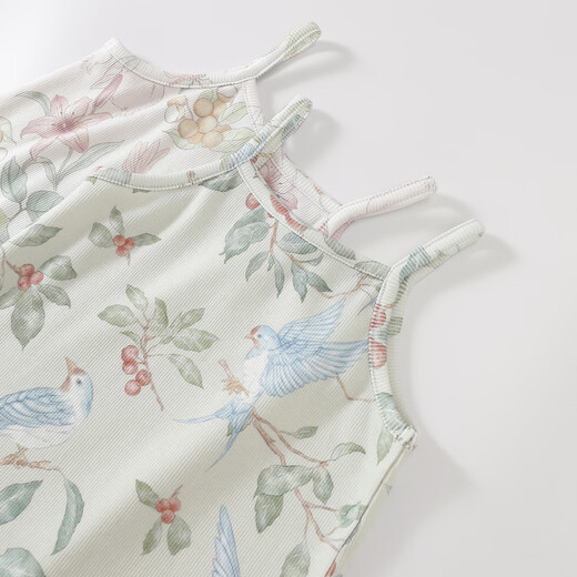 
Bali pig girl suspender vest wears summer thin modal cotton children's sleeveless T-shirt, forest summer baby top, flower fruit fruit 90