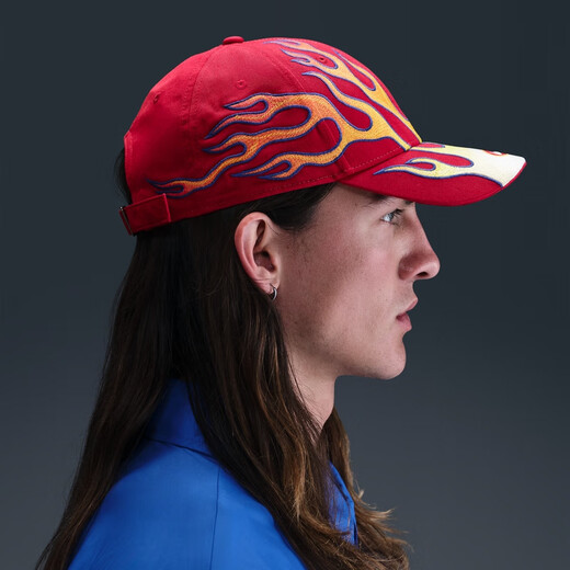 耐克（NIKE）官方时尚半硬顶运动帽夏季新款拼接刺绣 CLUB HV6642 687健身红 S/M