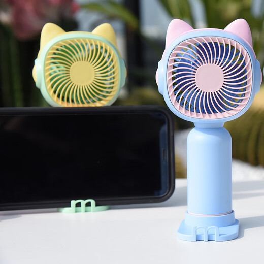 ANT de seis patas NUEVO CARETA DE VENTILO PEQUEÑO LINDO MINI USB CARGA PORTABLE PORTA MOBLE PELO MANUDADO Fabricante de ventiladores al por mayor HD6626 LIGHTA Amarillo 7*4.3*14.7