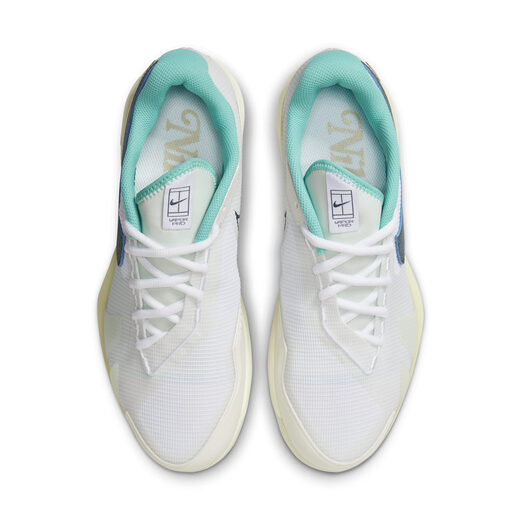 Nike (Nike) Offizieller Vapor Pro Herren -Tennisschuhe atmungsaktive leichte Sportunterstützung Griff bequemer HM3705 141 Weiß/gepanzerte Tiefseeblau/Kokosmilch/lustige Pulver/Creme Grün/leichtes Grün 42